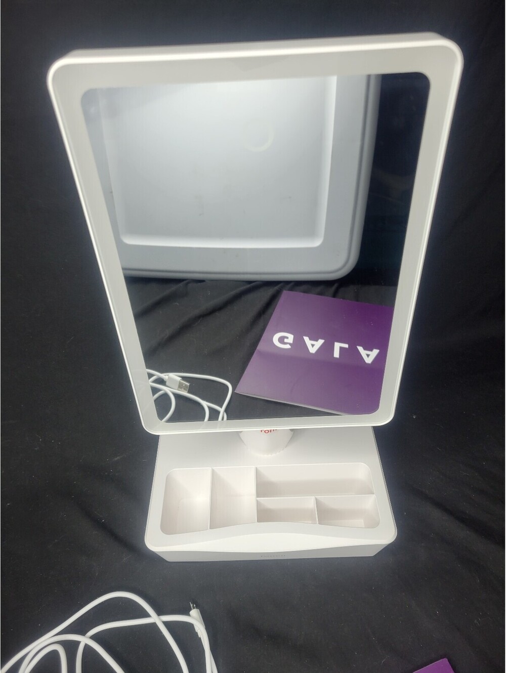 Fancii Gala Large Free Standing Vanity Mirror LED Lighted White    *SEE DETAILS*